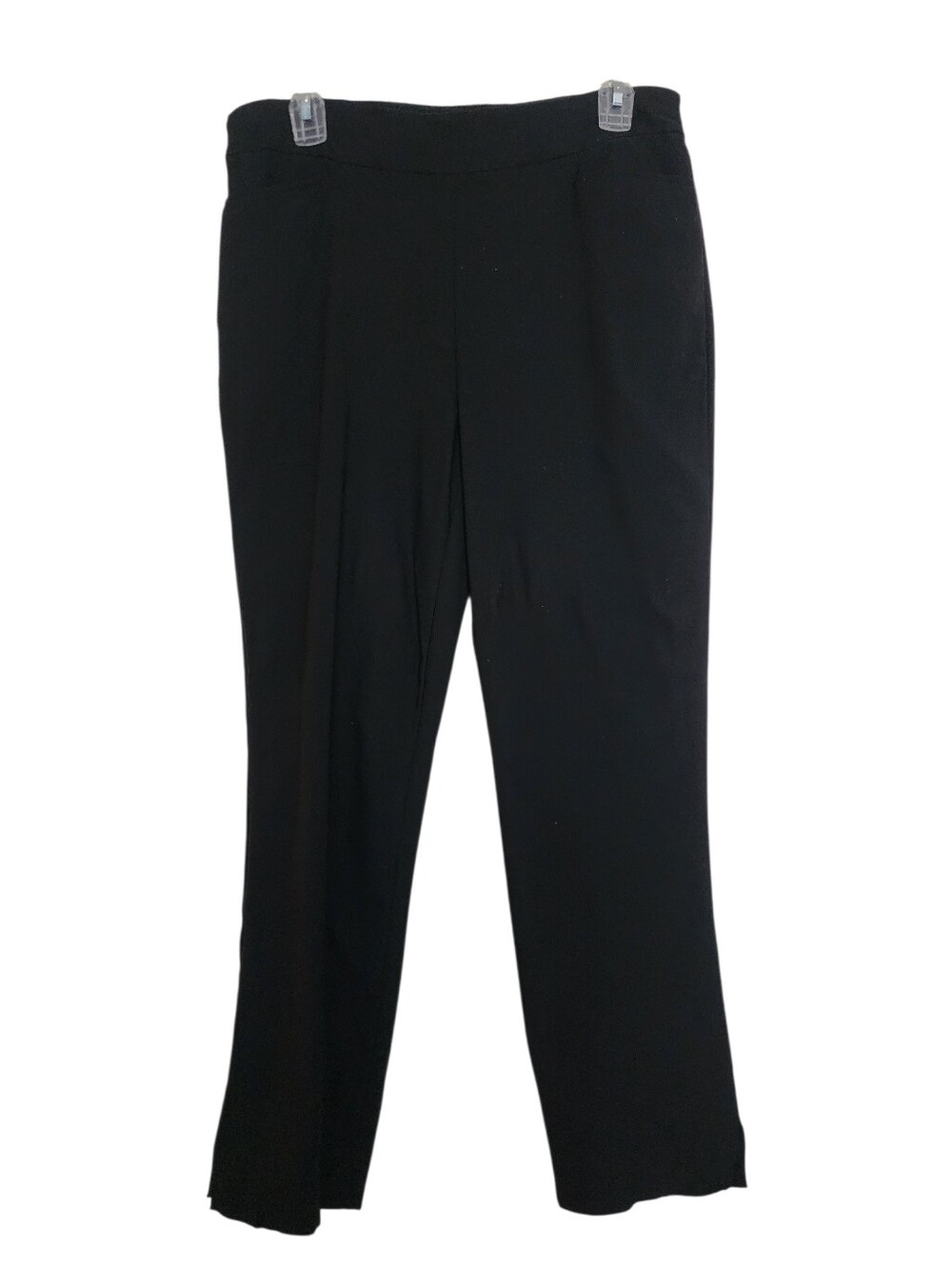 Chico's Classic Black Straight-Leg Pull On Pants SZ 10R